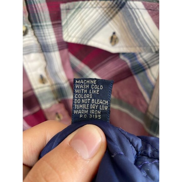 Vintage Backpacker‎ Sportswear Mens Plaid Quilted Jacket Large 100% Cotton - Picture 6 of 7